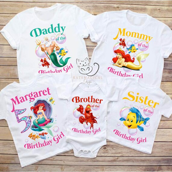 camisetas personalizadas de la sirenita