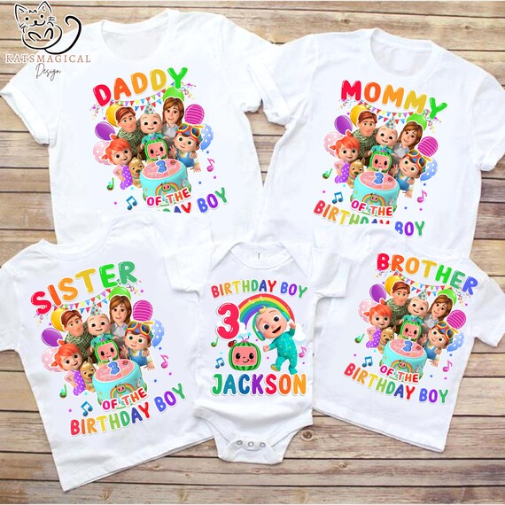 camisetas personalizadas de cocomelon
