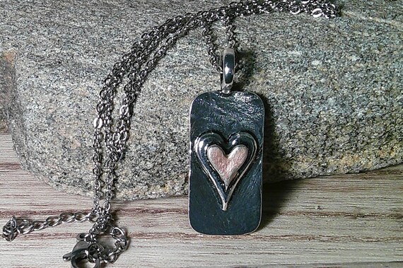 Funky Retro two layer heart design. - image 2