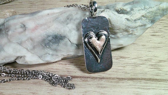 Funky Retro two layer heart design. - image 1