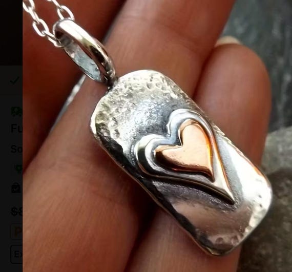 Funky Retro two layer heart design. - image 4