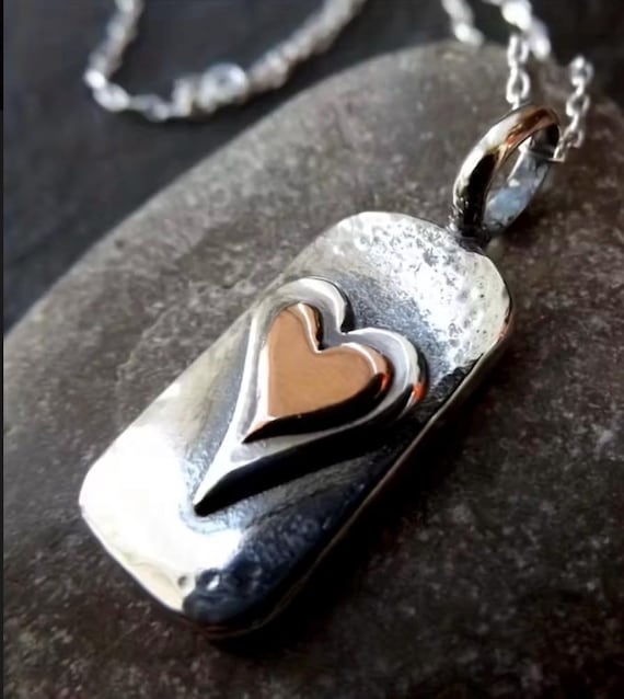 Funky Retro two layer heart design. - image 5