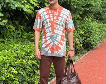 Velitto.co Handmade Spiral Tie Dye T-Shirt | Boho Streetwear, Cotton Jersey