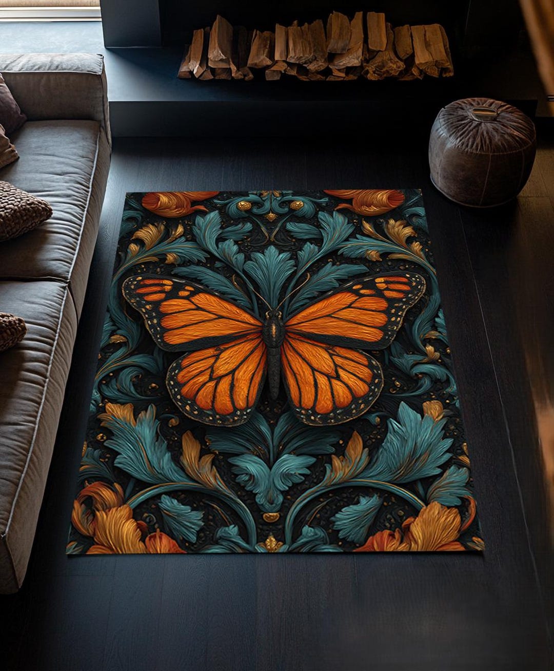 Maximilast Rug Butterfly Rug, Colorful Maximalist Home Decor, Rustic Accent Carpet - Etsy