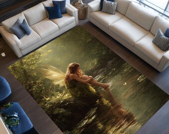 Enchanted Forest Fairy Rug – Whimsical Boho Area Carpet