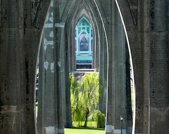 8x10 Photograph, Arches of St. Johns Bridge, Portland, Oregon