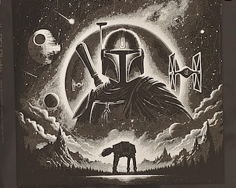 Decoración de pared HueForge de Star Wars con impresión 3D de Mandalorian, regalo para el hogar, la oficina, colección geek