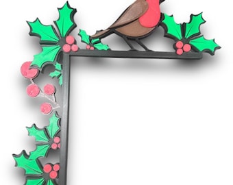 Decoración del hogar Impresión 3D Esquina de puerta navideña - Decoración que ahorra espacio