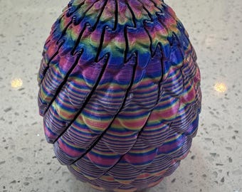 3D Printed Dragon Egg Twist Open | Articulated Fidget Toy | Fantasy Decor | Gift for Kids & Adults