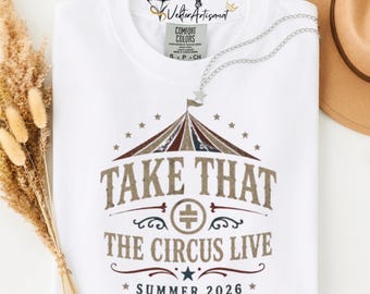 Take That The Circus Live Summer 2026 Tour Shirt SVG,Blue Glitter PNG,Concert Merch Design,TT Party Band Fan Gift png