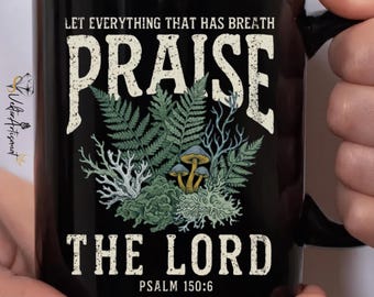 Que todo lo que respira PNG SVG, Salmo 150:6 Versículo bíblico, Diseño retro de cactus del desierto estilo boho occidental, Archivo de sublimación cristiano