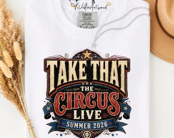 Take That The Circus Live Summer 2026 Tour Shirt SVG,Blue Glitter raccoon PNG,Concert Merch Design,TT Party Band Fan Gift png
