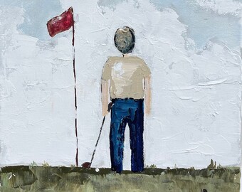 Original Figurative Painting 'Golfer'