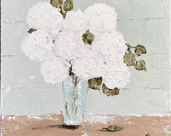 Original Still Life Painting &#39;Hydrangea Bunch&#39;