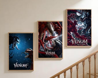 Póster de la película Venom / Lienzo sin marco para pared / Decoración para el hogar y la oficina / Regalo ideal