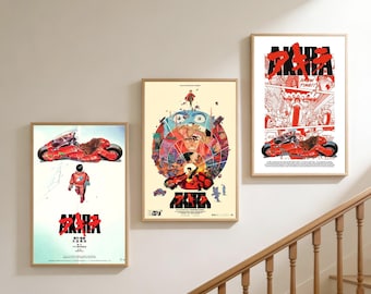 Póster de la película Akira / Lienzo decorativo sin marco / Decoración para el hogar y la oficina / Opción de regalo original