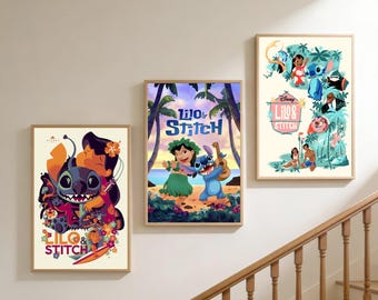 Lilo & Stitch Movie Poster | Frameless Canvas Wall Art | Home Office Decor | Thoughtful Gift Option