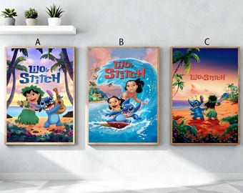 Póster de la película Lilo & Stitch / Lienzo sin marco para pared / Decoración para el hogar y la oficina / Regalo ideal