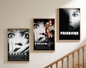 Póster de la película Scream / Lienzo decorativo sin marco / Decoración para el hogar y la oficina / Regalo ideal