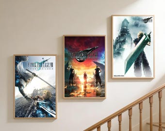 Póster de Final Fantasy VII / Lienzo sin marco para pared / Decoración para el hogar y la oficina