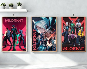 Póster del juego Valorant / Lienzo sin marco para pared / Decoración para el hogar y la oficina / Regalo ideal