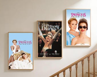 Póster de la película El diario de la princesa / Lienzo decorativo sin marco para pared / Decoración del hogar