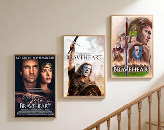 Póster de la película Braveheart / Lienzo sin marco para pared / Decoración para el hogar y la oficina / Regalo ideal