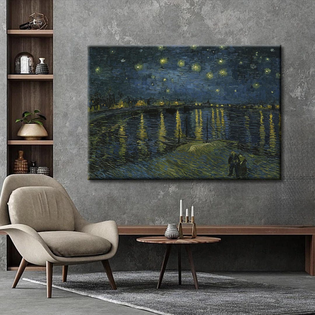 Van Gogh Starry Night Over the Rhone Canvas Wall Art,oration - Etsy