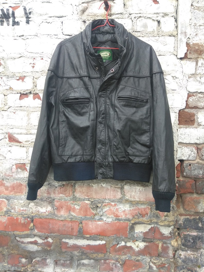 80s Leather Er Jacket Men S Size M L 50