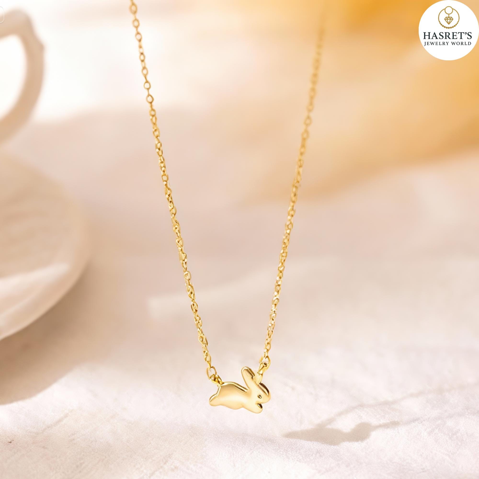 Bunny Charm Necklace - Etsy