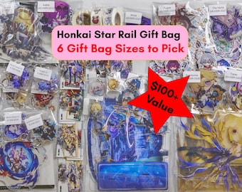Caixa de Presente Honkai Star Rail, Sem Repetições, Pacote de Presente Grande, Sacola de Presente HSR, Cesta de Presente Honkai Star Rail, Blade, Sunday, Mydei, Aventurina