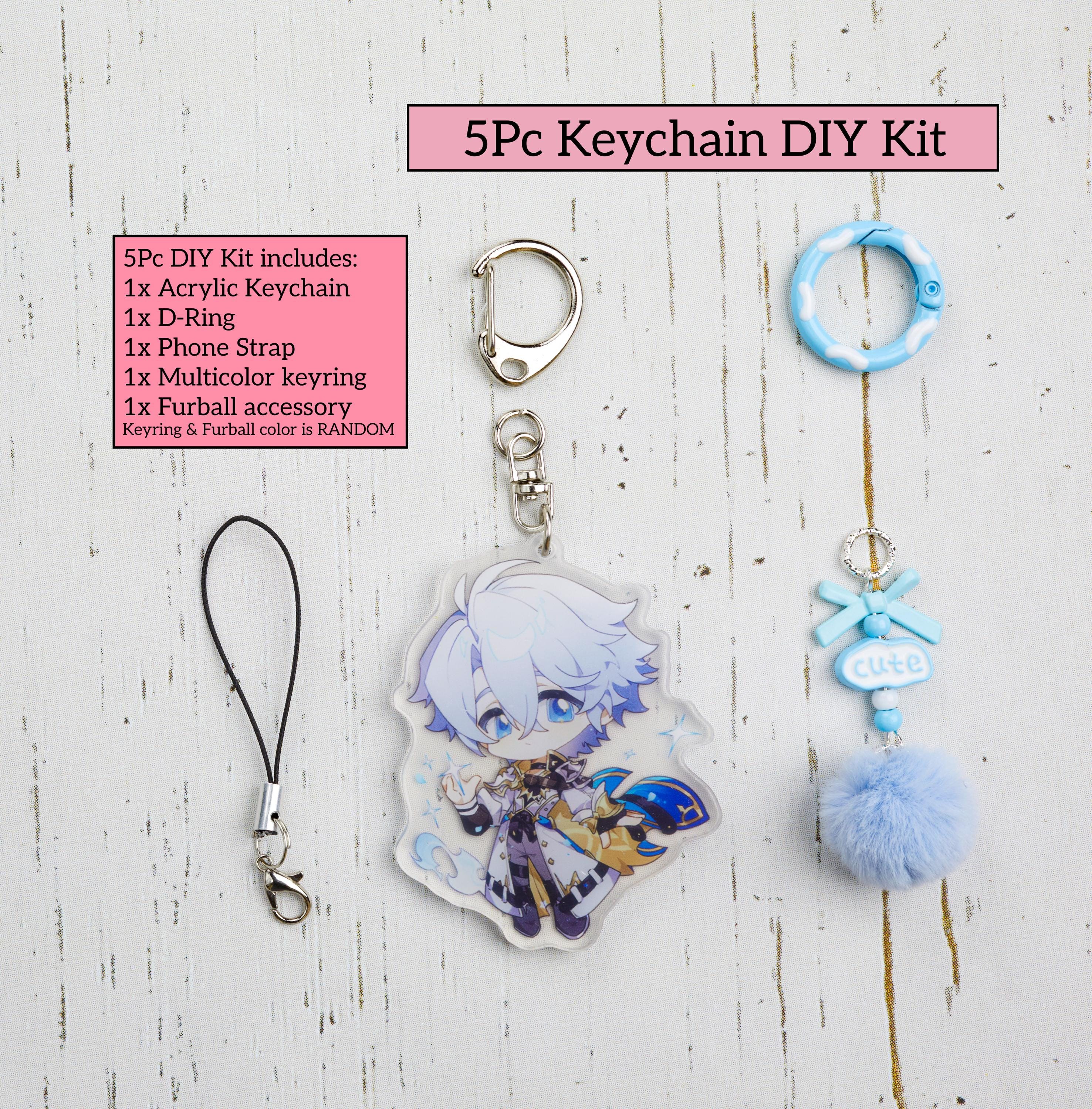 Honkai Star Rail 5pc Chibi Acrylic Keychain & Phone Strap DIY Bundle ...