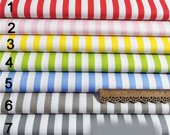 YYCRAFT Stripe Cotton Fabric By the Yard-U Pick