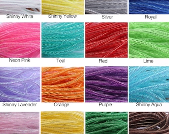 15 Yards Mesh Tube Wreath Making Supplies, 8mm Mesh Tubing Deco Flex Ribbon-U PICK