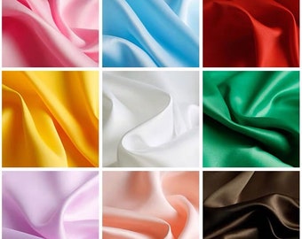 YYCRAFT Matte Satin Fabric By the Yard-U PICK