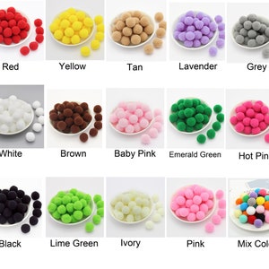 100pcs 1” Craft Pom Poms Balls,Soft pom pom ball Home Decor Sewing Supplies -U PICK