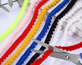 Tiny Pom Trim, 5mm Ball, 10 Yards, U Pick Color Trim