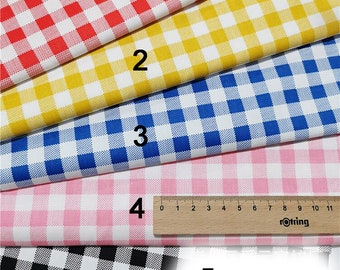 YYCRAFT Gingham Cotton Fabric By the Yard-U Pick