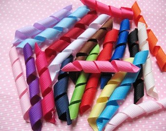 120 pcs Precut 3/8" Grosgrain Korker Ribbon-Mix Color RB058