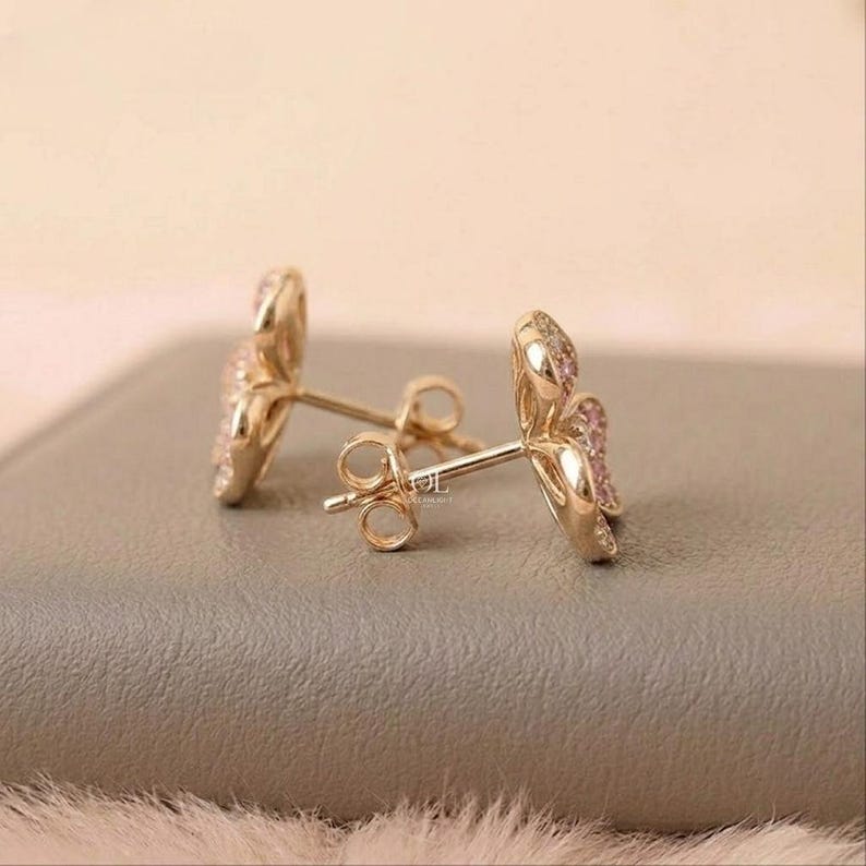 14K Gold Flower Earrings