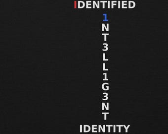 Sudadera con capucha de identidad críptica, estilo urbano de inteligencia vertical, gráfico minimalista.