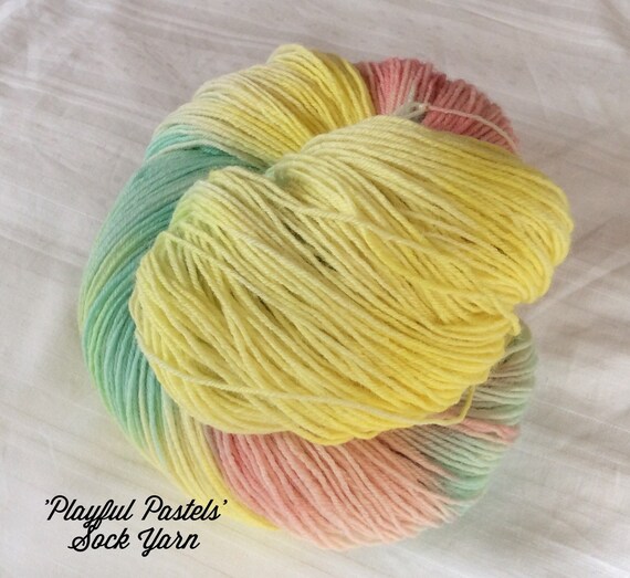 Knitting Yarn. Dip dyed Self Striping Variegated 4 ply Etsy