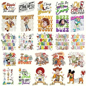 Toy Story Characters Bundle PNG, Woody Buzz Jessie Digital Clipart, Du hast einen Freund in mir Bild 3