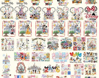 Theme Park Trip 2026 PNG Bundle – Magical Castle Vacation Clipart, Family Trip Design, Main Street Inspired, Sublimation PNG Download