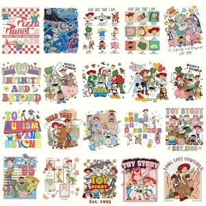 Toy Story Characters Bundle PNG, Woody Buzz Jessie Digital Clipart, Du hast einen Freund in mir Bild 5