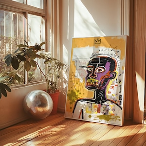 Basquiat Art Print - Jean Michel Basquiat style exhibition print