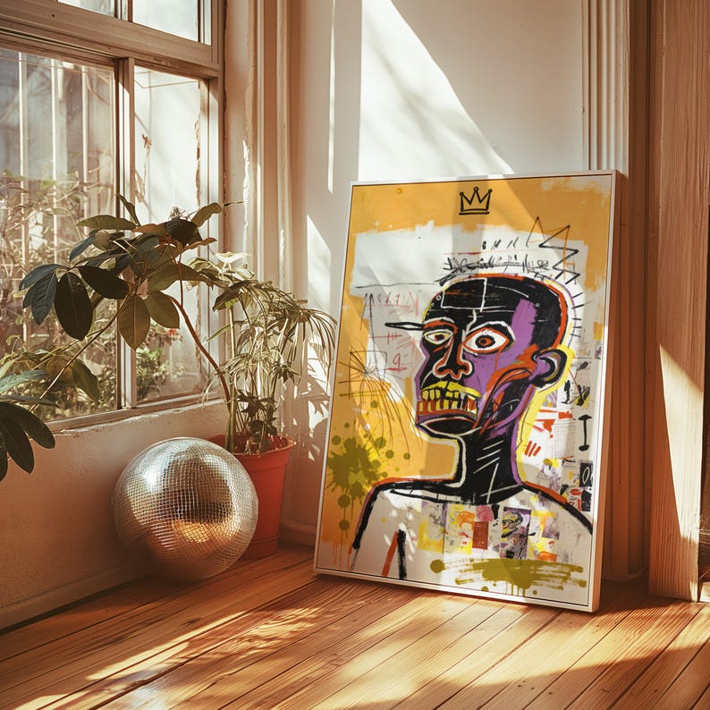 Basquiat Art Print - Jean Michel Basquiat style exhibition print
