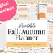 Fall Autumn Printable Planner | Printable Fall Planner | Fall ...