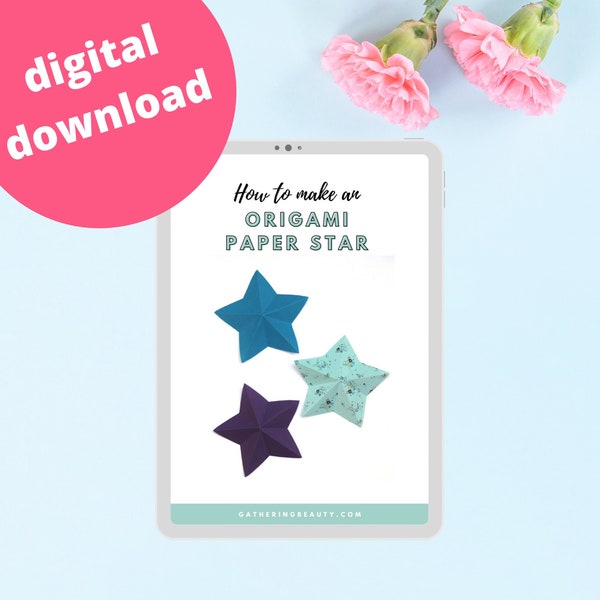 Origami Stars - PDF Tutorial - Paper Stars - Origami Instructions - Christmas Star - 4th of July - Digital Download