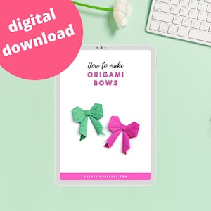Origami Bow - How To - Tutoriel étape par étape - PDF eBook - Téléchargement numérique